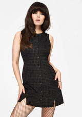 Ziggy Check Button Up Mini Dress