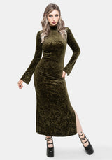 Thornshade Debossed Velour Maxi Dress