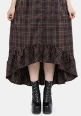 Embla Check High Low Midaxi Dress