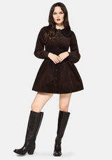 Kora Floral Embroidered Cord V Waist Mini Dress