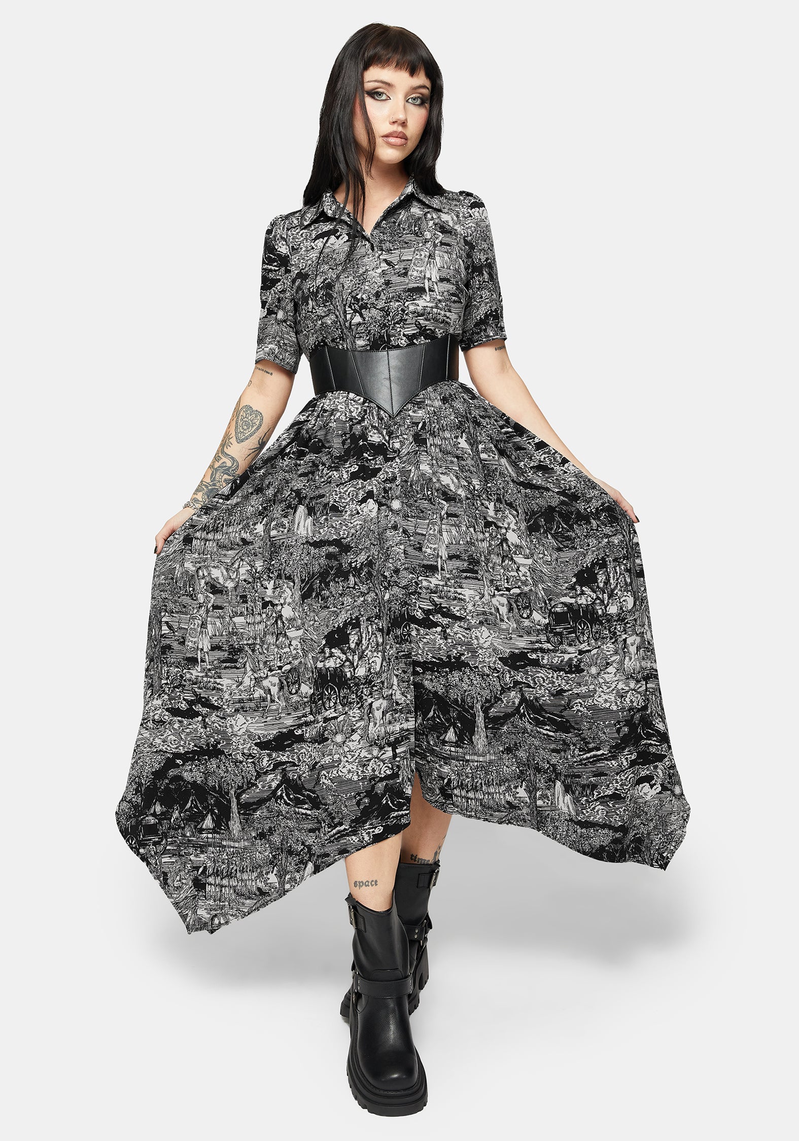 Nara Boudicca Printed Midaxi Dress