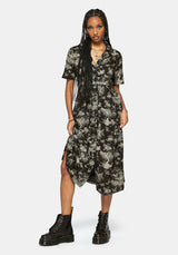 Zorya Winter Maypole Midi Shirt Dress