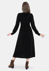 Hexborn Linen-Blend Baba Yaga Embroidered Midi Dress