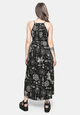 Trinity Moon Shirred Racerback Midi Dress