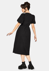 Fleux Phoenix Embroidered Wrap Midi Dress