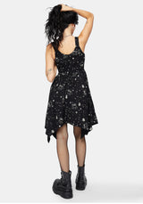 Comet Celestial Printed Handkerchief Hem Mini Dress