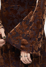 Sienna Devore Cowl Lettuce Hem Mini Dress