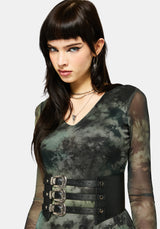 Nova Mesh Long Sleeve Tie Dye Maxi Dress