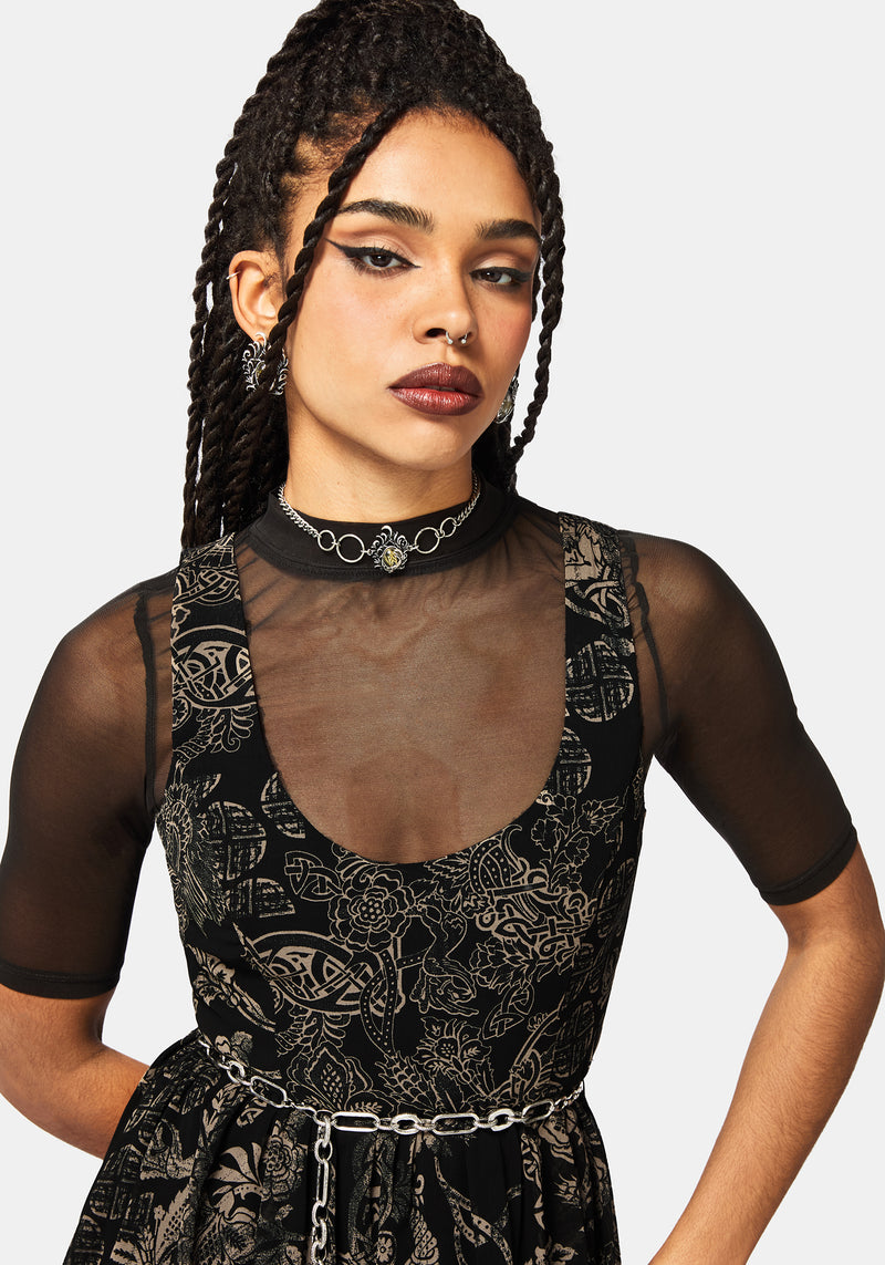 Surge Celtic Print Cami Midaxi Dress