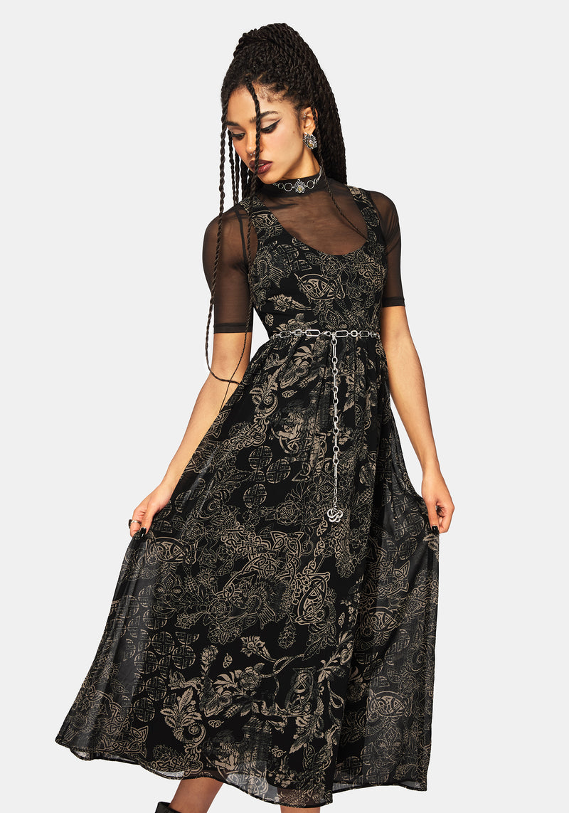 Surge Celtic Print Cami Midaxi Dress