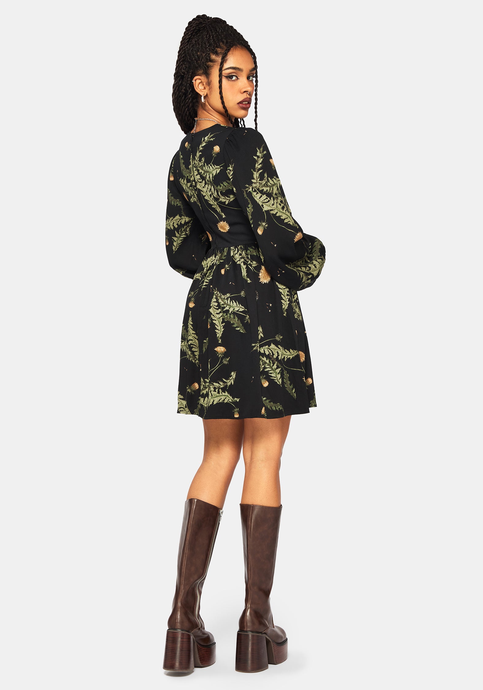 Cimora Dandelion Print Mini Dress