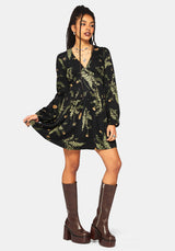 Cimora Dandelion Print Mini Dress