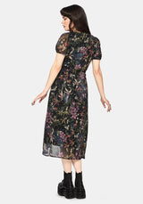 Elide Black Orchid Wrap Midaxi Dress