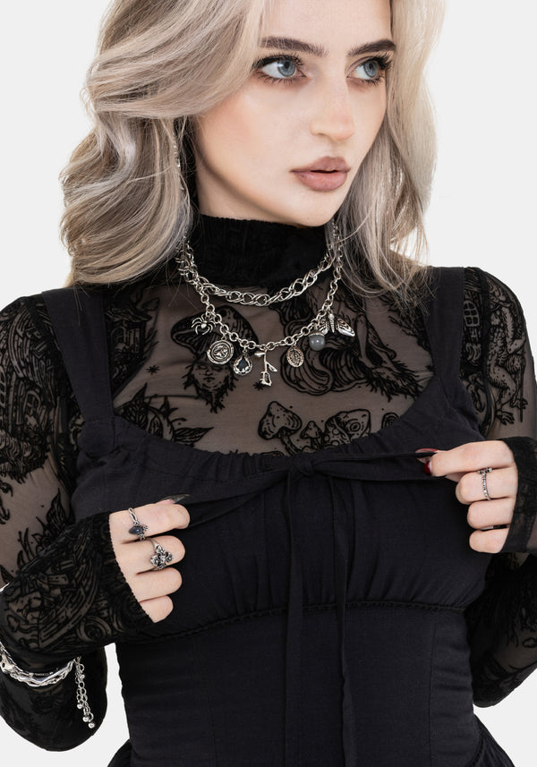 Skye Shirred Back Midaxi Dress - Black