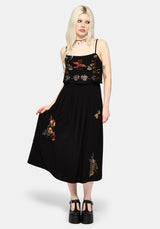 Genevra Embroidered Overlay Midi Dress UK 6