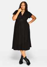 Ramone Twist Front Midi Dress