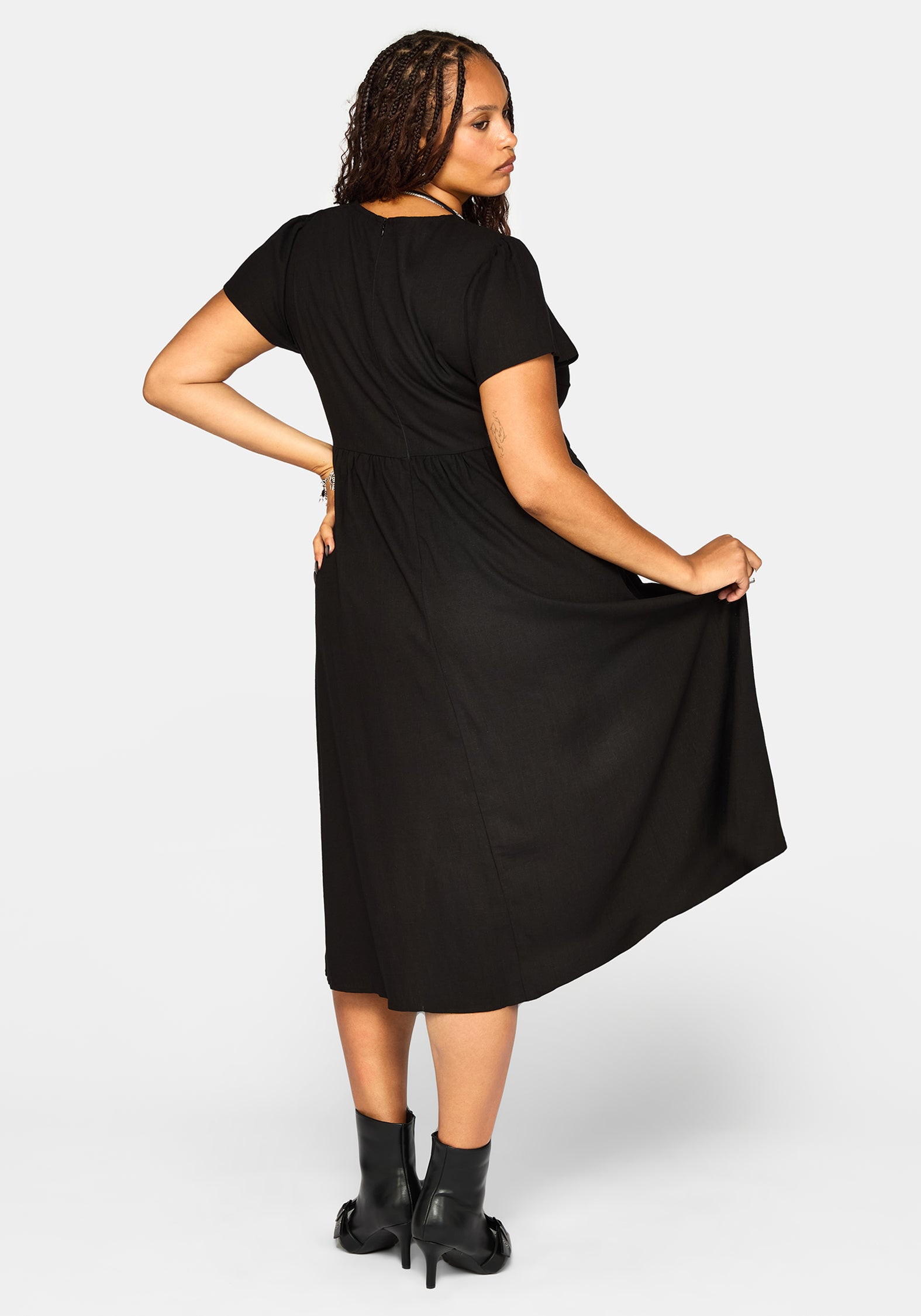 Ramone Twist Front Midi Dress