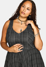 Caledon Check Gauze Midaxi Dress