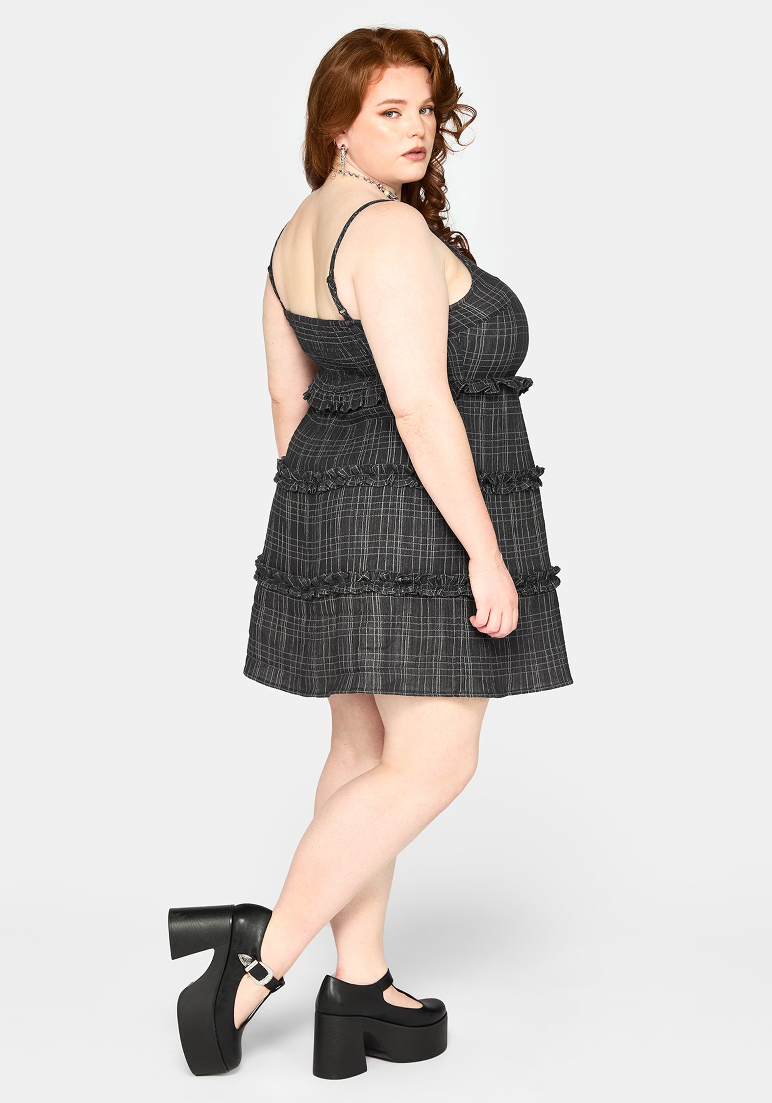 Caledon Check Gauze Cami Mini Dress