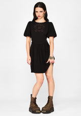 Ophidian Embroidered Cut Out Mini Dress