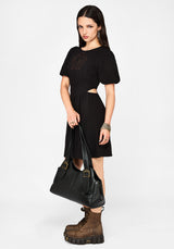 Ophidian Embroidered Cut Out Mini Dress