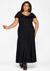 Aren Ruffle Tie Front Maxi Dress