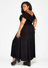 Aren Ruffle Tie Front Maxi Dress