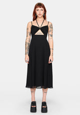 Calla Keyhole Halterneck Midaxi Dress