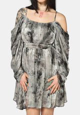 Maddie Cold Shoulder Blouson Mini Dress