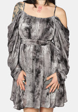 Maddie Cold Shoulder Blouson Mini Dress