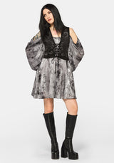 Maddie Cold Shoulder Blouson Mini Dress