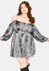 Maddie Cold Shoulder Blouson Mini Dress