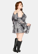 Maddie Cold Shoulder Blouson Mini Dress