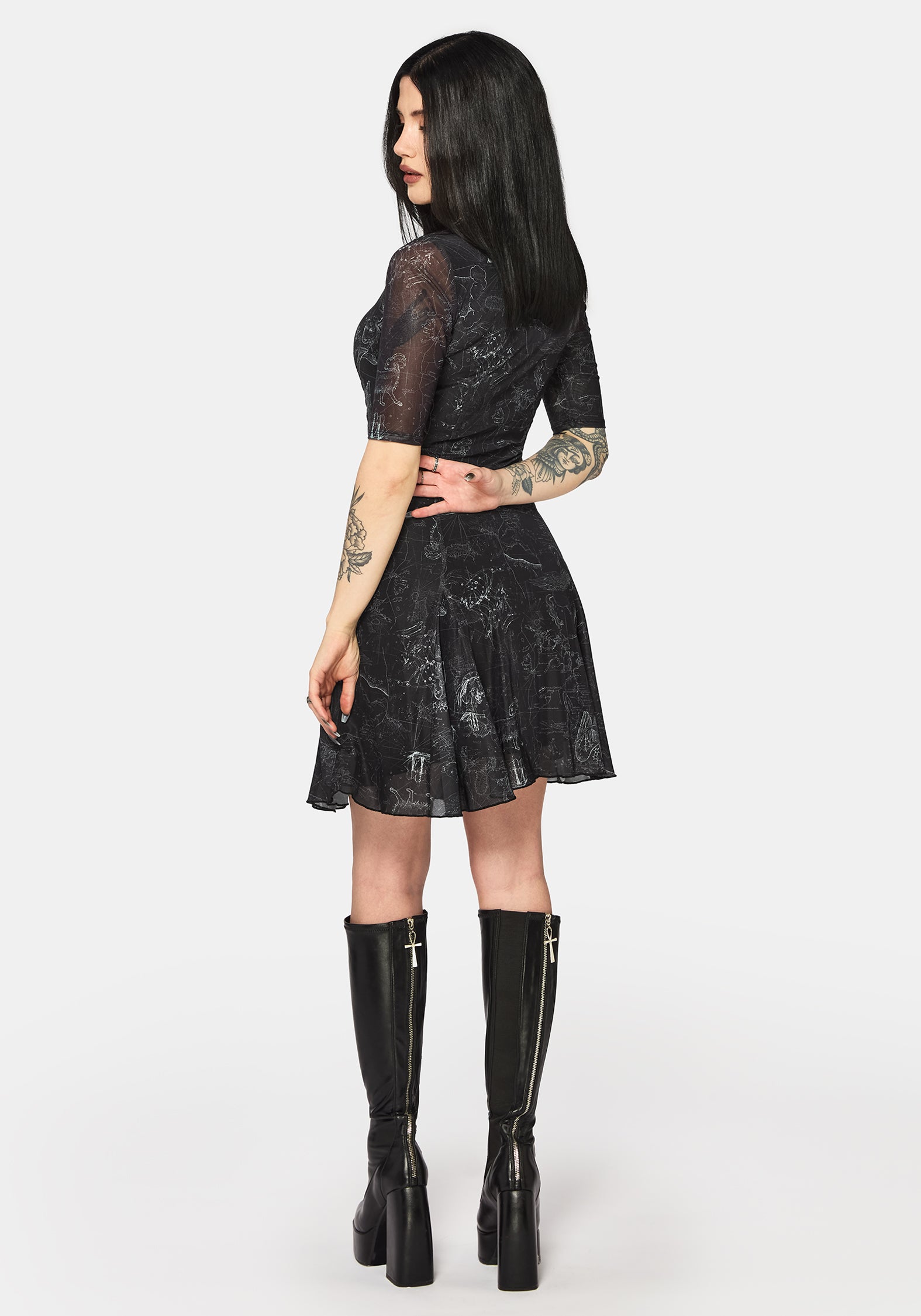 Kosmara Map Print Mini Dress