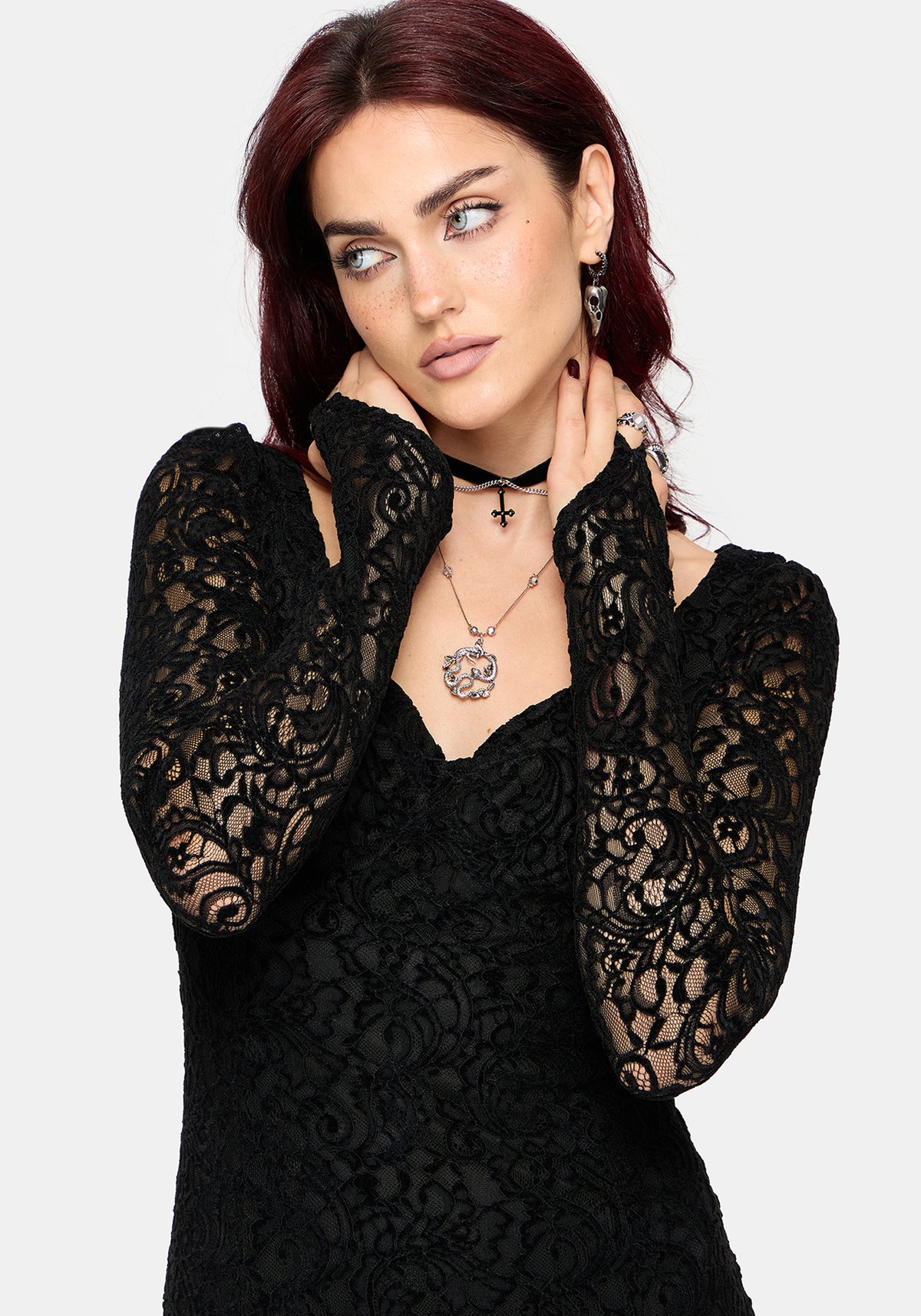 Neve Puff Sleeve Lace Midaxi Dress