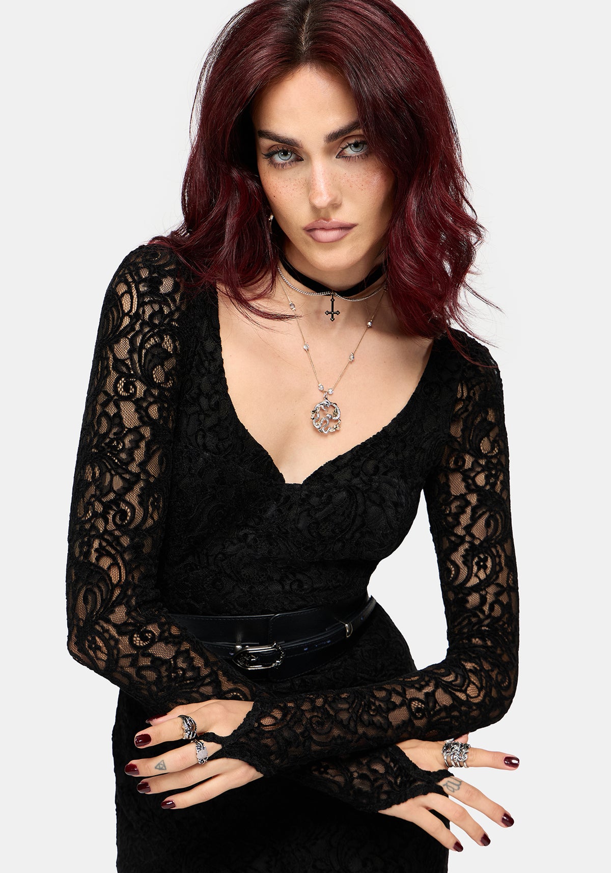 Neve Puff Sleeve Lace Midaxi Dress