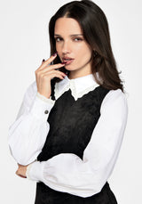 Velis Suedette Embroidered Strap Midaxi Dress
