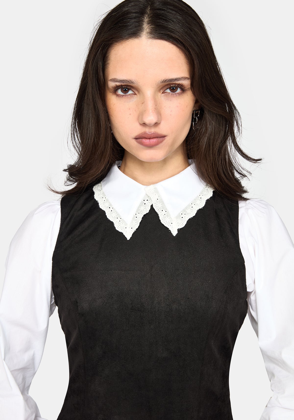Velis Suedette Embroidered Strap Midaxi Dress