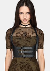 Zuri Flocked Ruched Bust Midaxi Dress