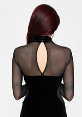 Riven Flock Mesh Mix Gown