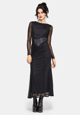 Ebonine Backless Maxi Dress