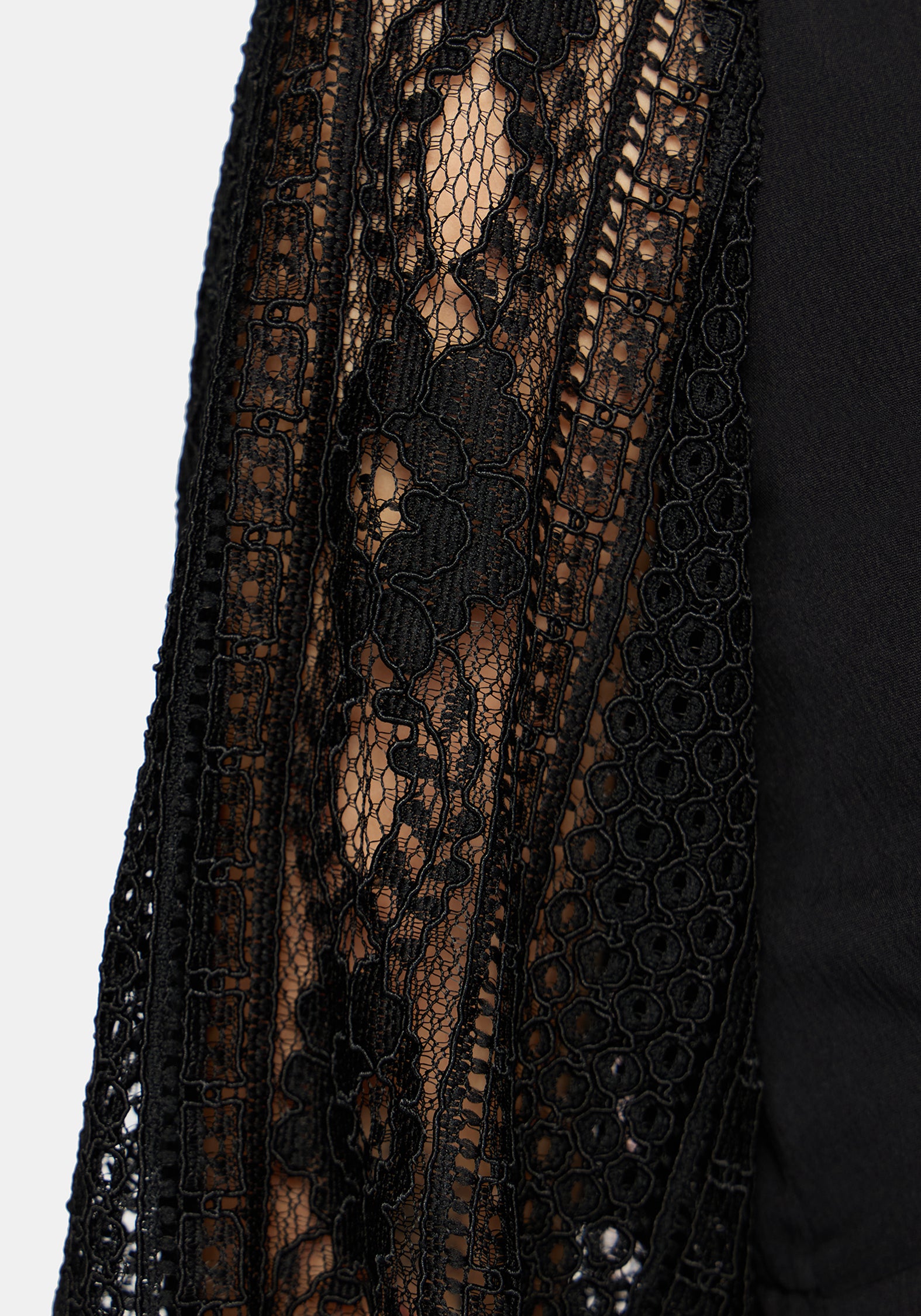 Covenant Lace Sleeve Button Up Midi Dress