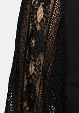 Covenant Lace Sleeve Button Up Midi Dress