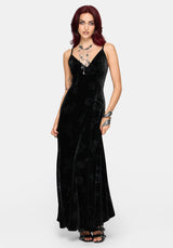 Orin Foiled Velour Cami Gown