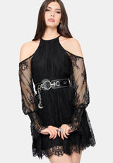 Amelie Lace Cold Shoulder Mini Dress