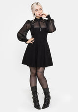 Theon Blanket Stitch Baby Cord Mini Dress