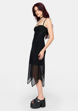 Virella Eyelet Detail Mesh Cami Midaxi Dress