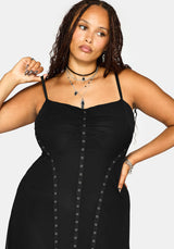 Virella Eyelet Detail Mesh Cami Midaxi Dress