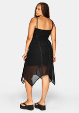Virella Eyelet Detail Mesh Cami Midaxi Dress