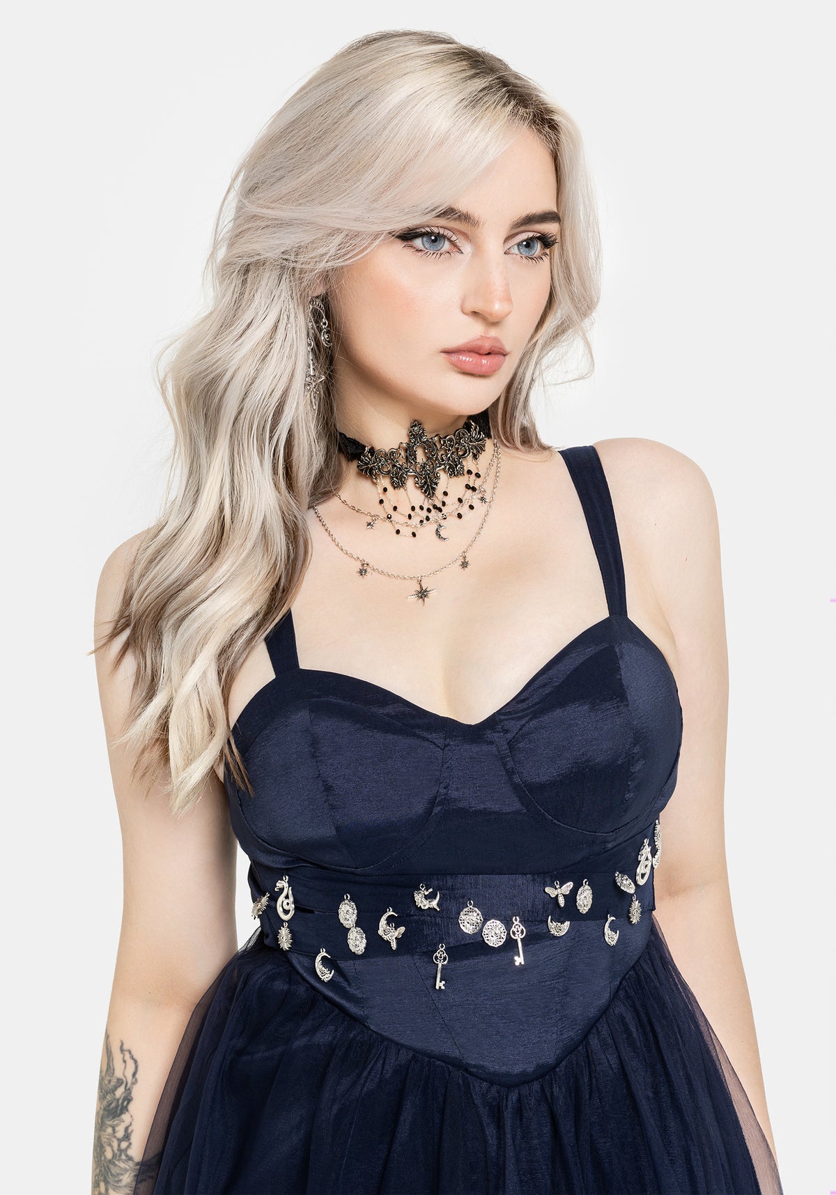 Lucinda Taffeta Embellished Belt Midaxi Dress UK 6